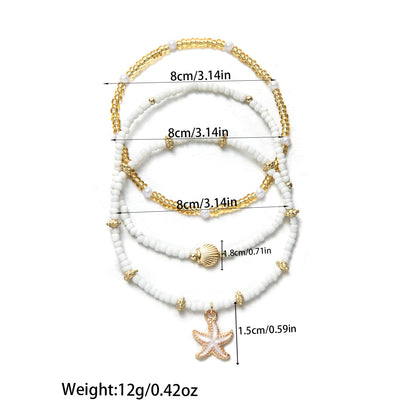 Adjustable Woven Anklet Set – 3 Pieces