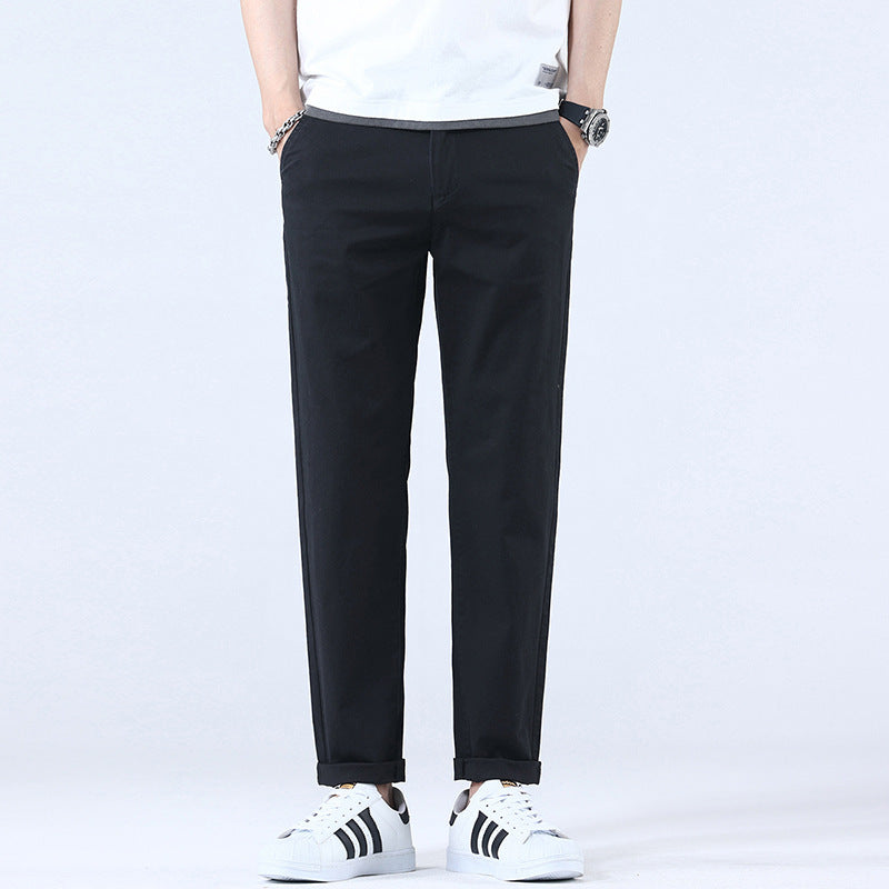 Slim Fit Straight Trend Men's Stretch Trousers