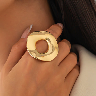 Hollow Geometric Glossy Earring Set