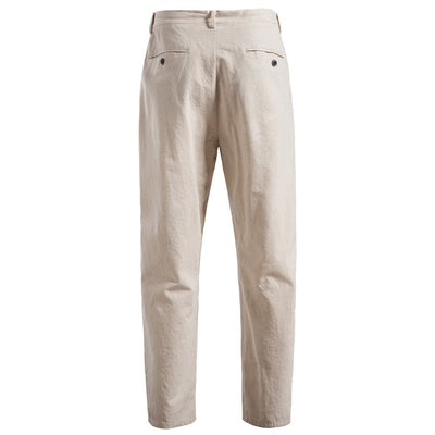 Pantalon décontracté en coton et lin pour homme