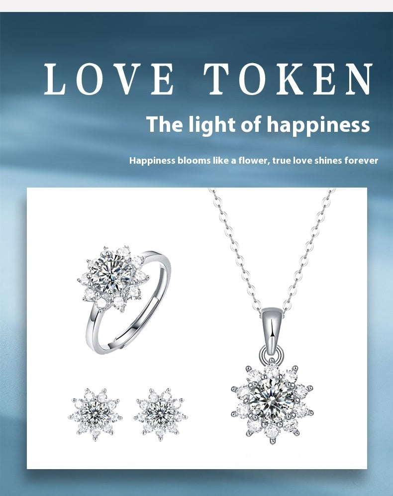 925 Silver Ring & Necklace Jewelry Set