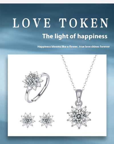 925 Silver Ring & Necklace Jewelry Set