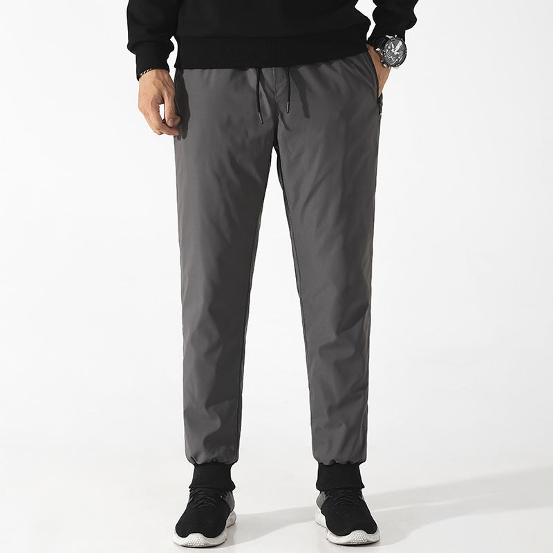 Pantalon d'hiver matelassé à taille élastique pour homme