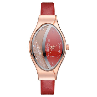 Montre femme tendance avec ceinture serpent et diamants