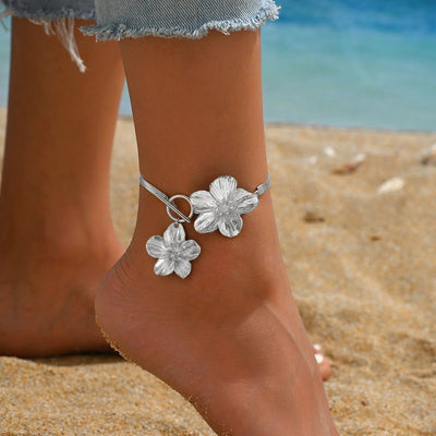 Simple Flower Anklet with OT Buckle