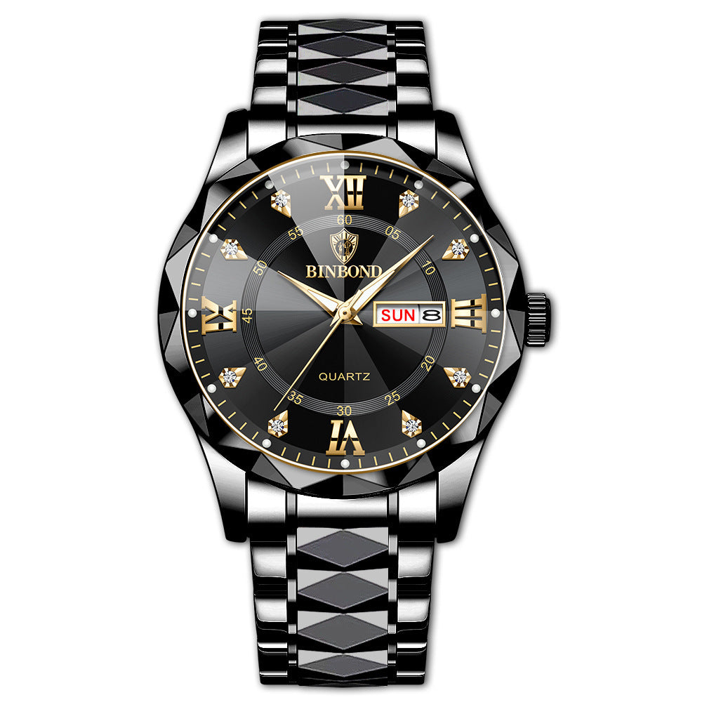 Men’s Waterproof Luminous Dual Calendar Watch