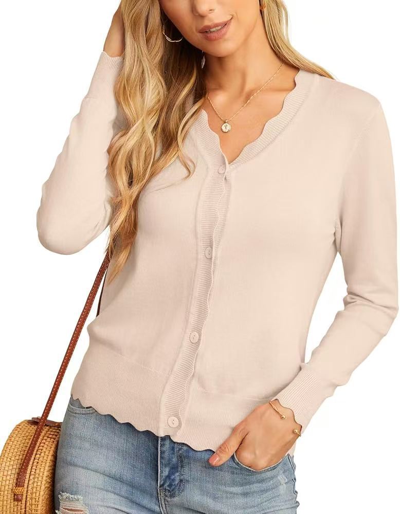 Manteau cardigan court en tricot tendance