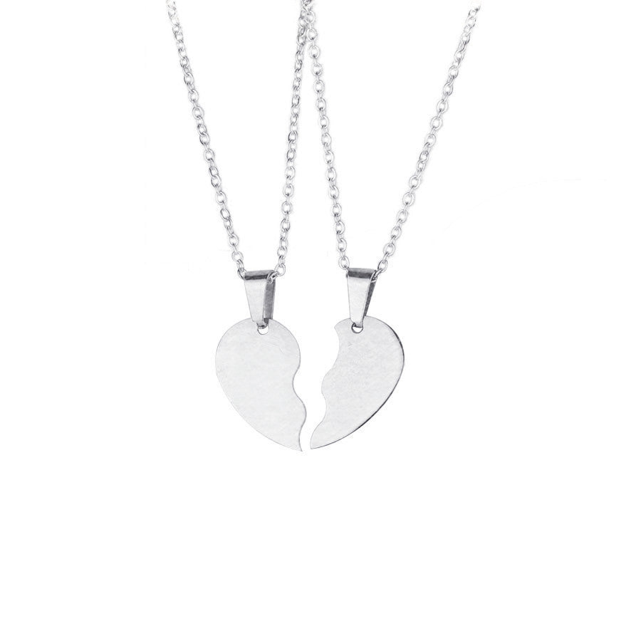 Love Puzzle Necklace Set – Stainless Steel