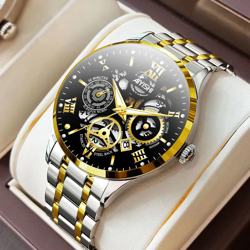 Men’s Automatic Skeleton Steel Waterproof Watch