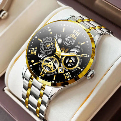 Men’s Automatic Skeleton Steel Waterproof Watch