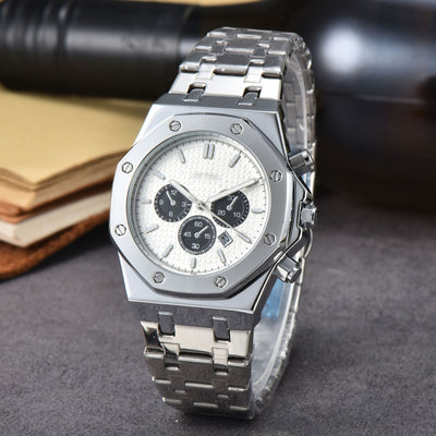 Men’s Stainless Steel Quartz Calendar Watch