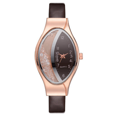 Montre femme tendance avec ceinture serpent et diamants