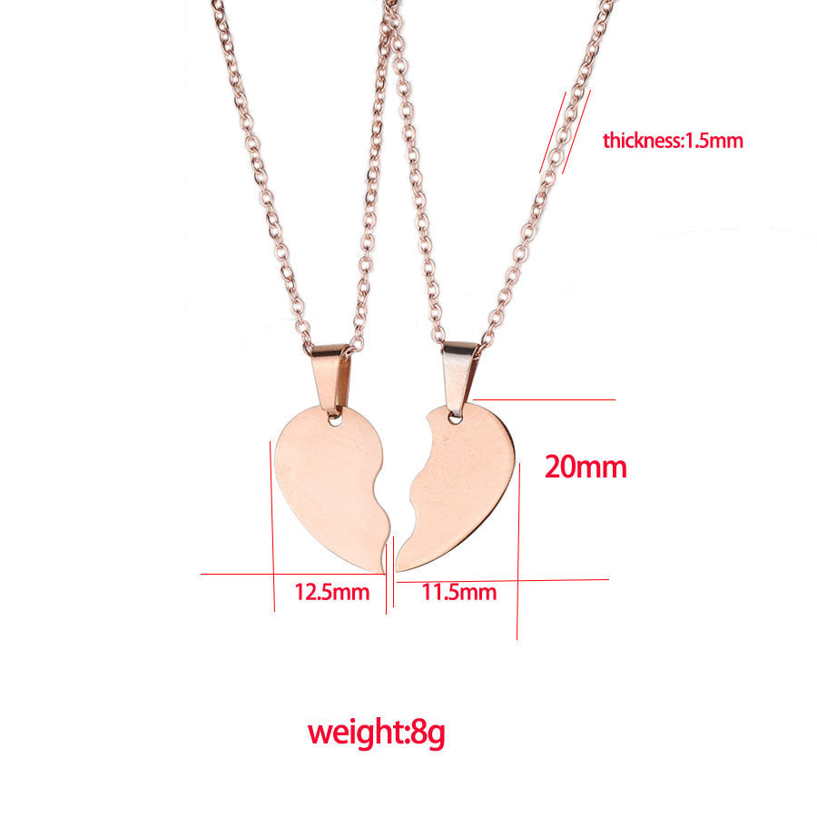 Love Puzzle Necklace Set – Stainless Steel