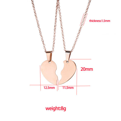 Love Puzzle Necklace Set – Stainless Steel