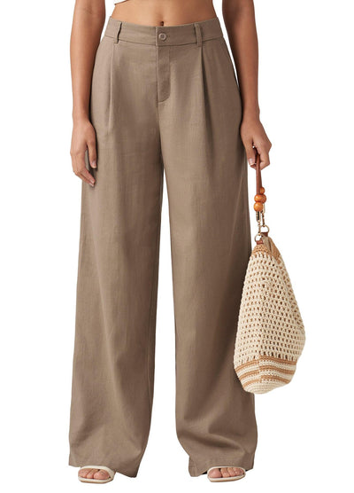 Loose Casual And Comfortable Pocket Straight-leg Pants