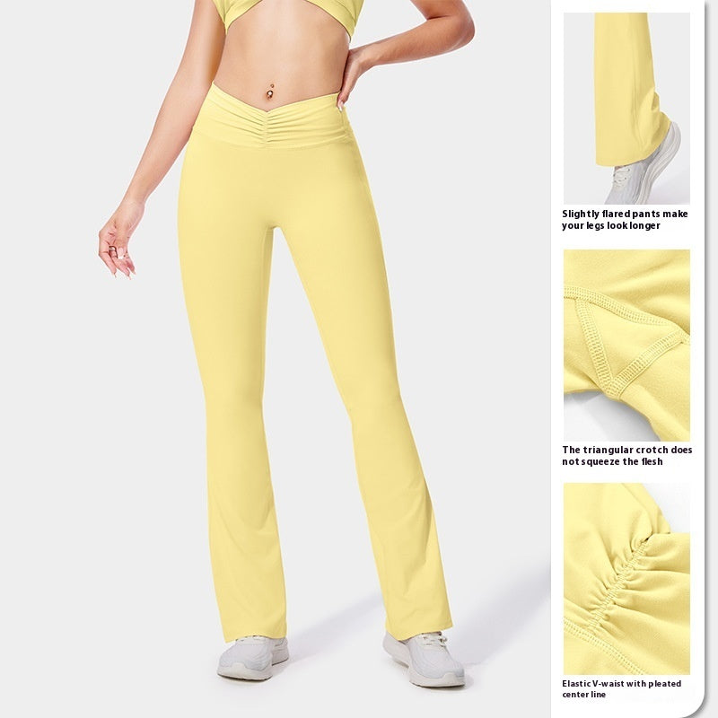 Fitness Pants Women's No Embarrassment Line Stretch Yoga Pants Tight Bootcut Pants