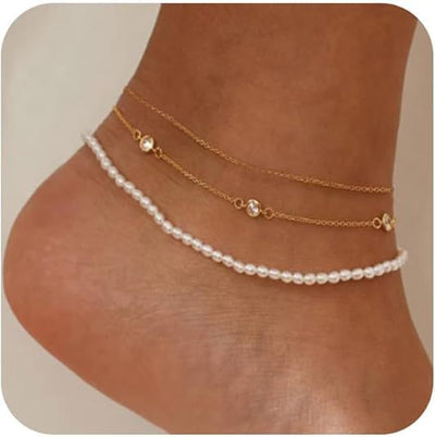 Minimalist Double Layer Anklet for Women
