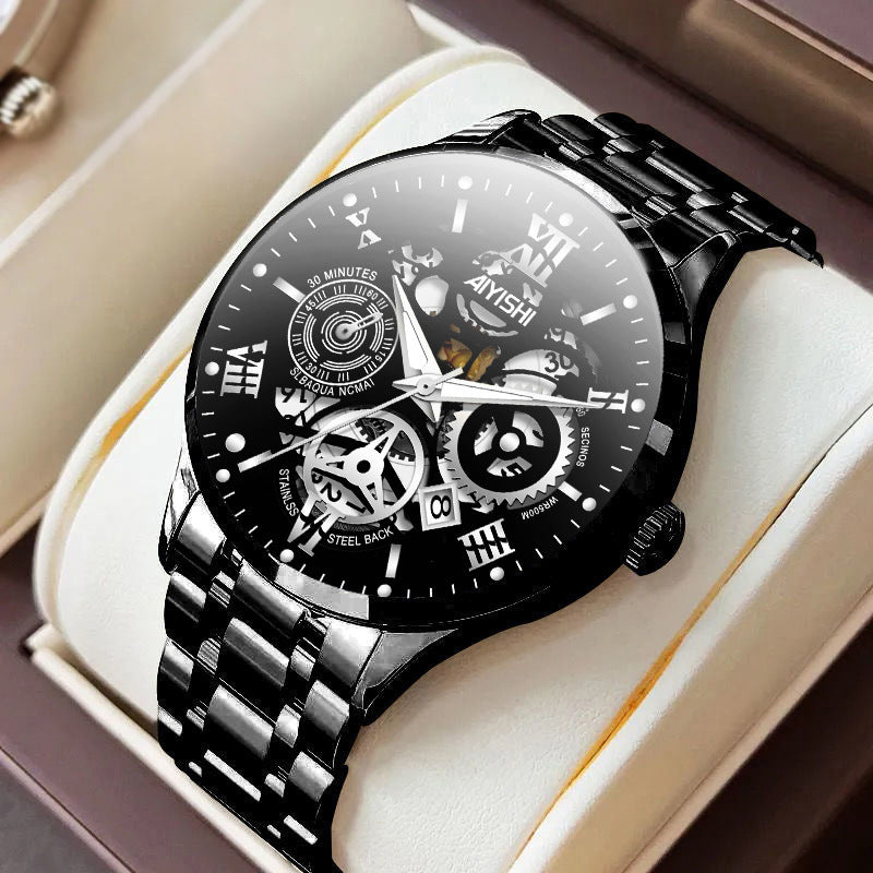 Men’s Automatic Skeleton Steel Waterproof Watch