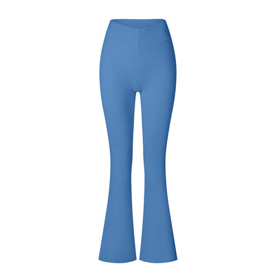 Brushed Flared V-waist Sports Tight Trousers