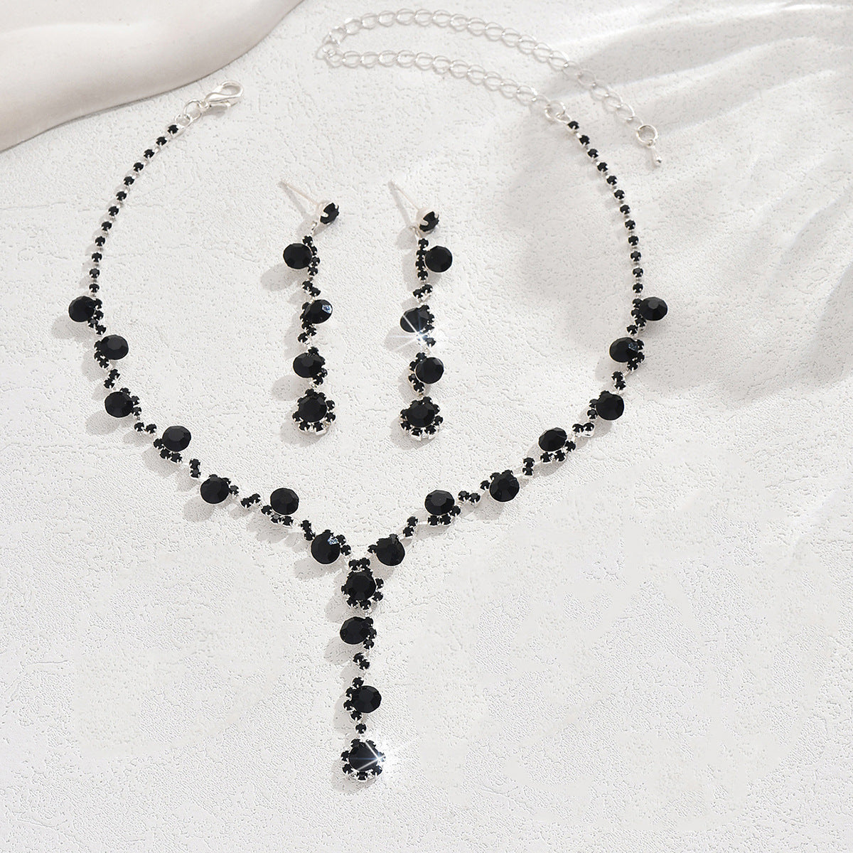 Crystal Necklace & Bracelet Jewelry Set