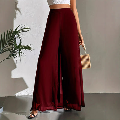 Casual Chiffon Wide-leg Pants Loose Trousers