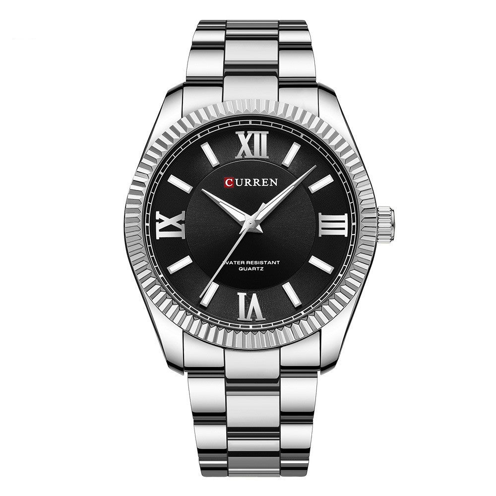 Men’s Luminous Steel Strap Quartz Watch