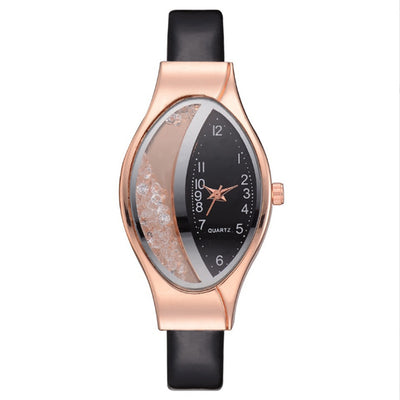 Montre femme tendance avec ceinture serpent et diamants