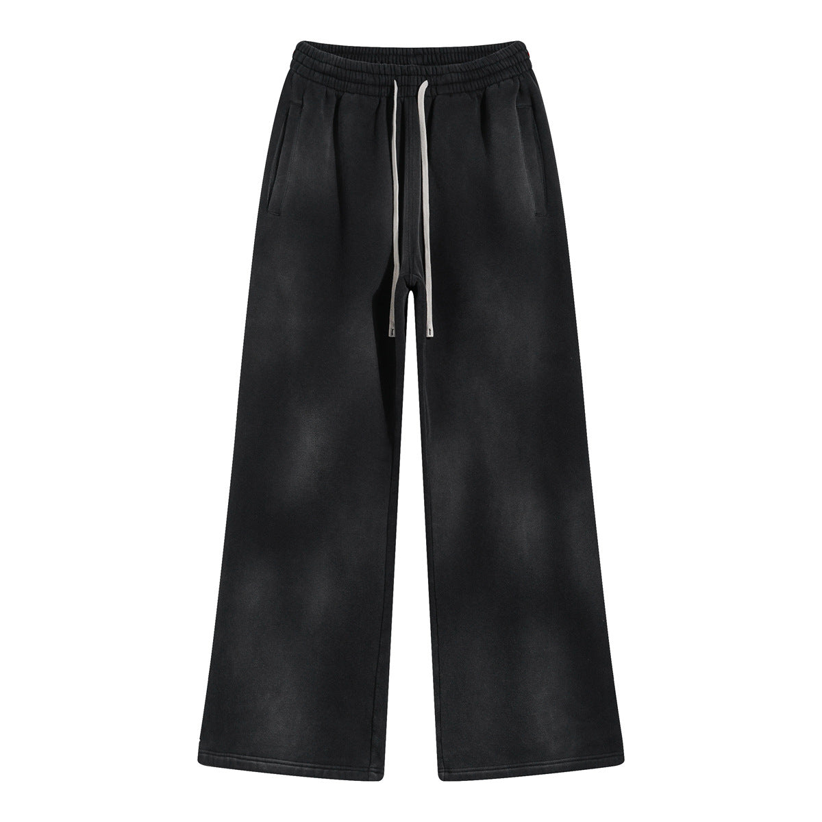 American Street Fashion Style For Men And Women Distressed Fleece Straight Wide-leg Casual Pants
