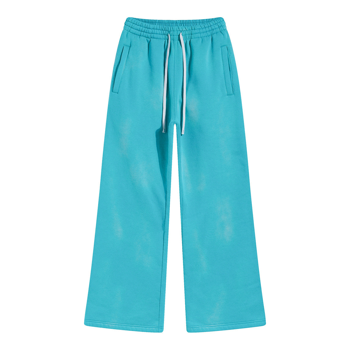 American Street Fashion Style For Men And Women Distressed Fleece Straight Wide-leg Casual Pants