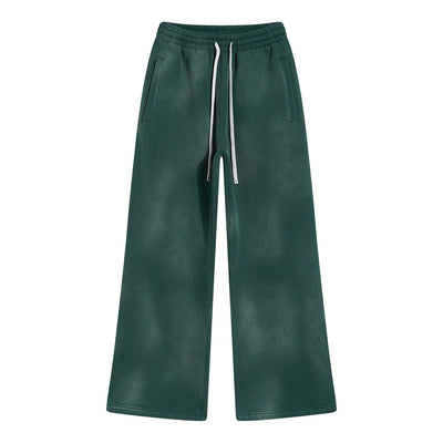 American Street Fashion Style For Men And Women Distressed Fleece Straight Wide-leg Casual Pants