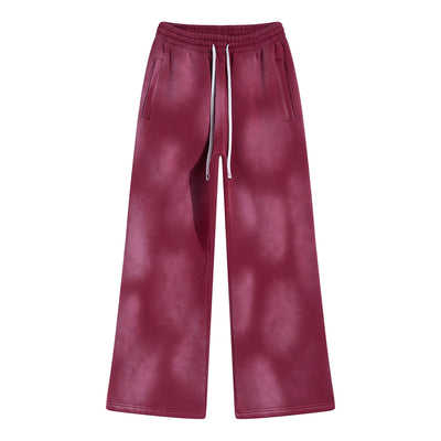 American Street Fashion Style For Men And Women Distressed Fleece Straight Wide-leg Casual Pants