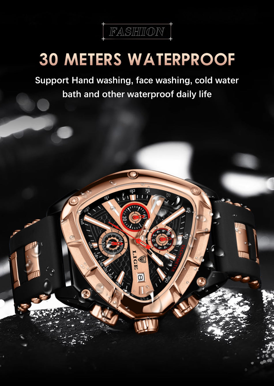 Polygon Men’s Waterproof Luminous Watch