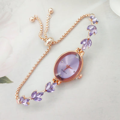 Montre femme Wheat Diamond à réglage gratuit et à tirette pour femme