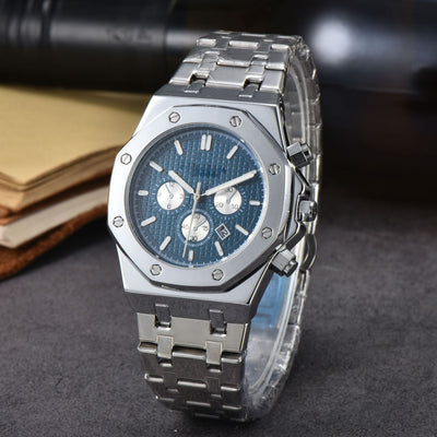 Men’s Stainless Steel Quartz Calendar Watch