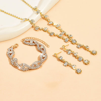 Crystal Necklace & Bracelet Jewelry Set