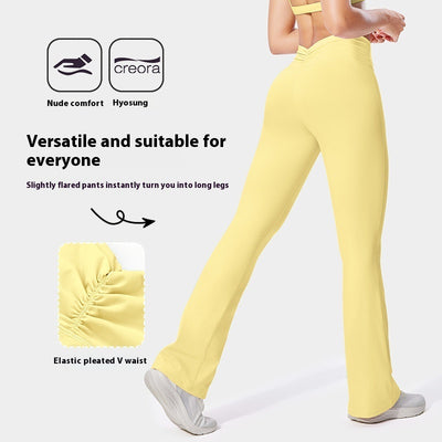 Fitness Pants Women's No Embarrassment Line Stretch Yoga Pants Tight Bootcut Pants