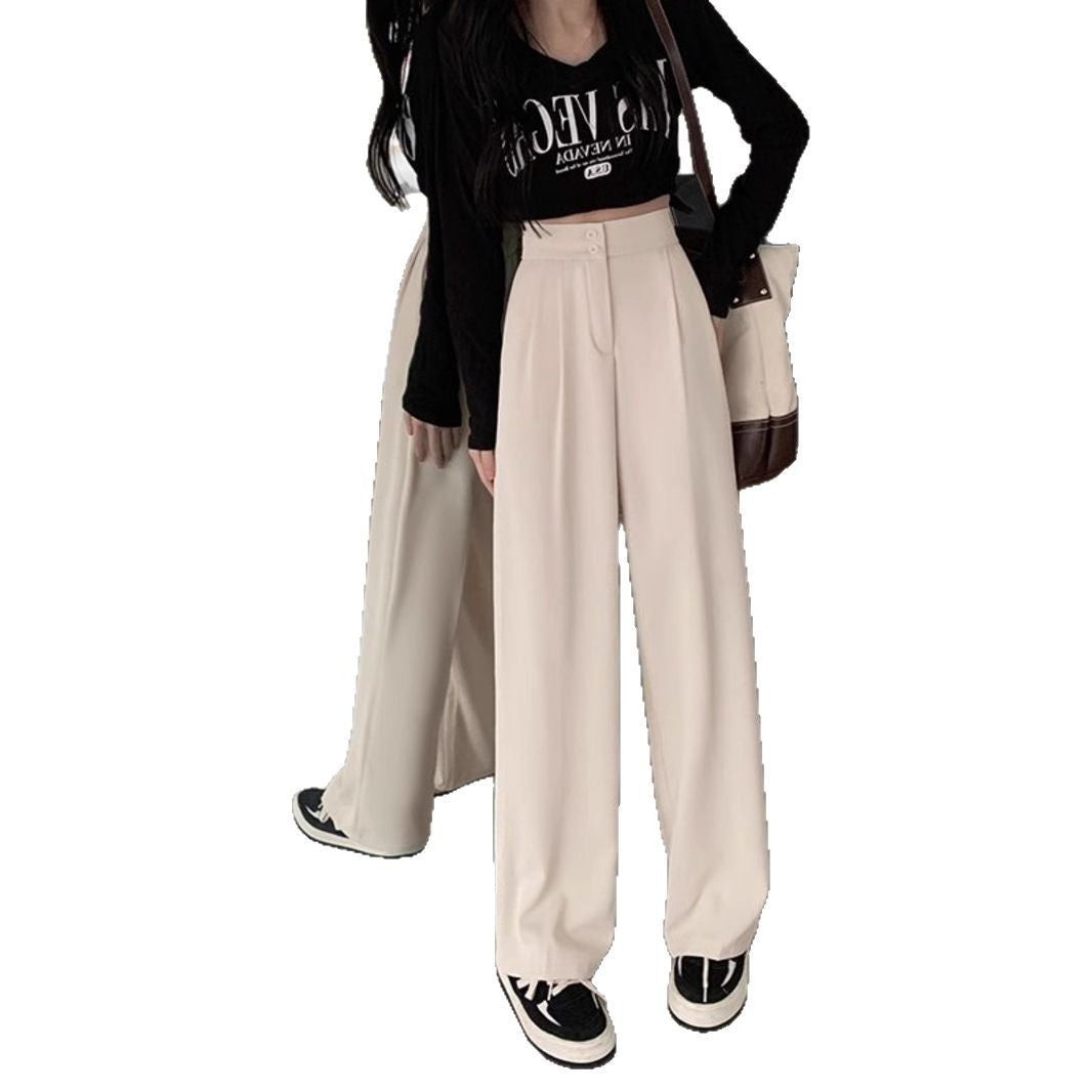 New High Waist Drooping Straight Pear Shapes Pants