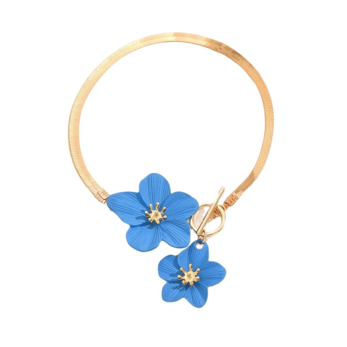 Simple Flower Anklet with OT Buckle