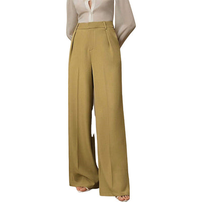 Women's Casual Loose Straight Business Commute Wide Leg Pants