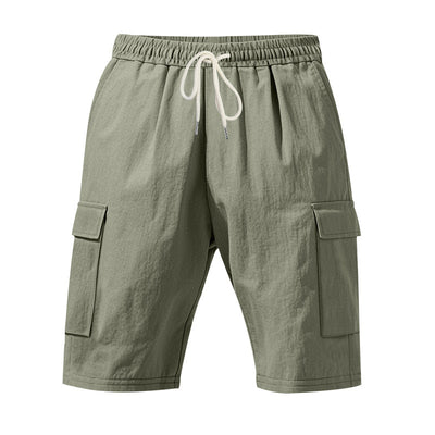 Men's Air-permeable Beachwear Linen Loose Multi-pocket Casual Shorts