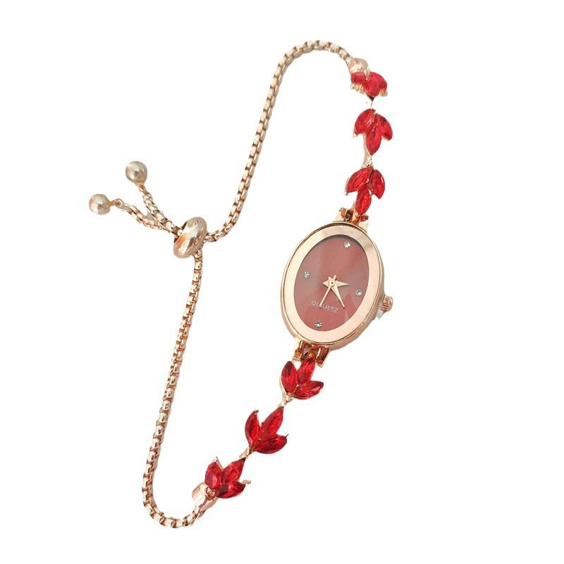 Montre femme Wheat Diamond à réglage gratuit et à tirette pour femme