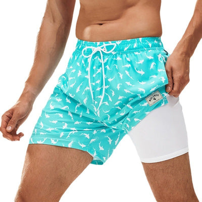 Men's Fashion Loose Quick-drying Boxer Swimming Trunks