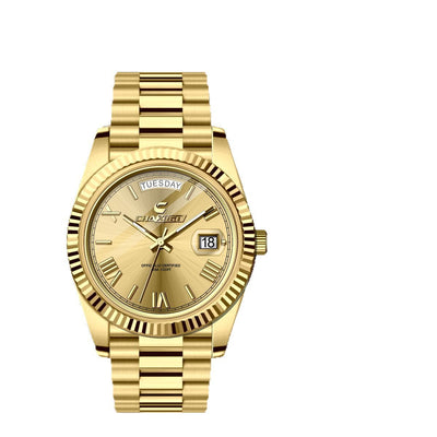 Fashion Men's Watch Steel Band Large Dial Quartz Wrist Watch