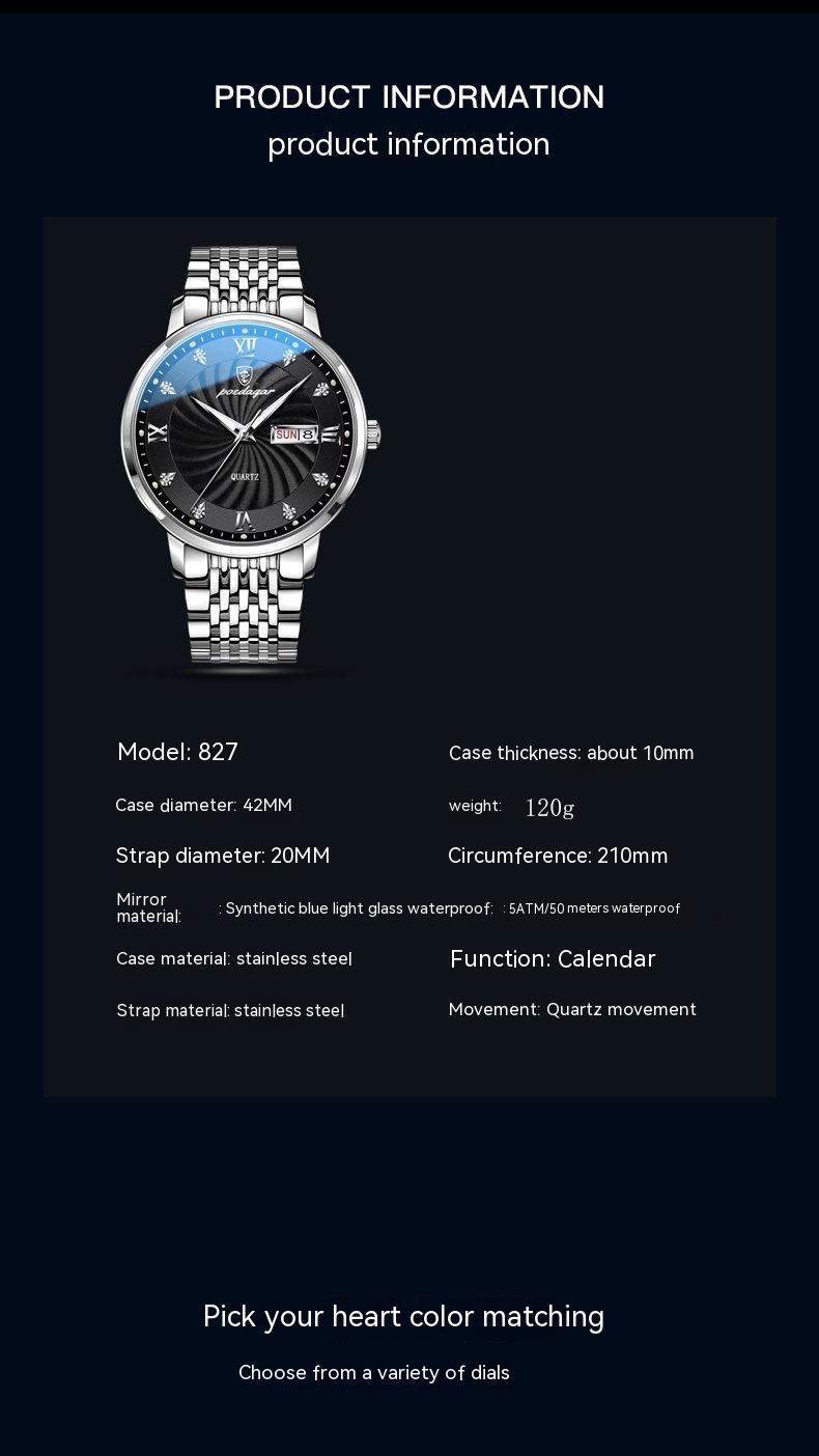 Men’s Steel Strap Luxury Watch