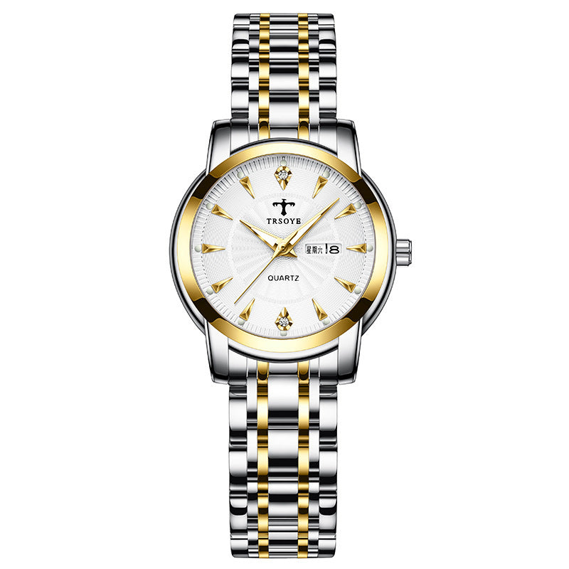 Petite et exquise montre à quartz lumineuse et étanche pour femme