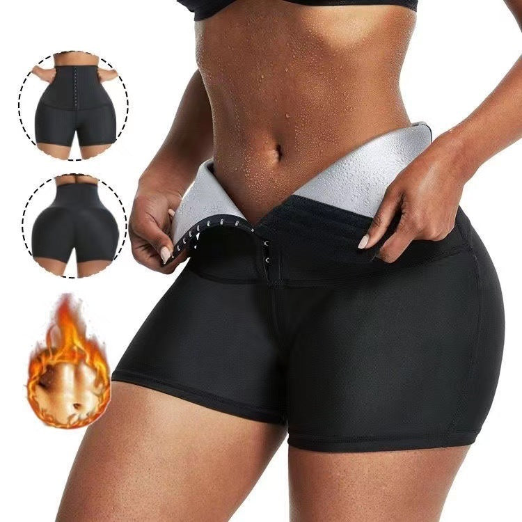 Vêtements anti-transpiration pour musculation et levage des hanches, shorts abdominaux boutonnés