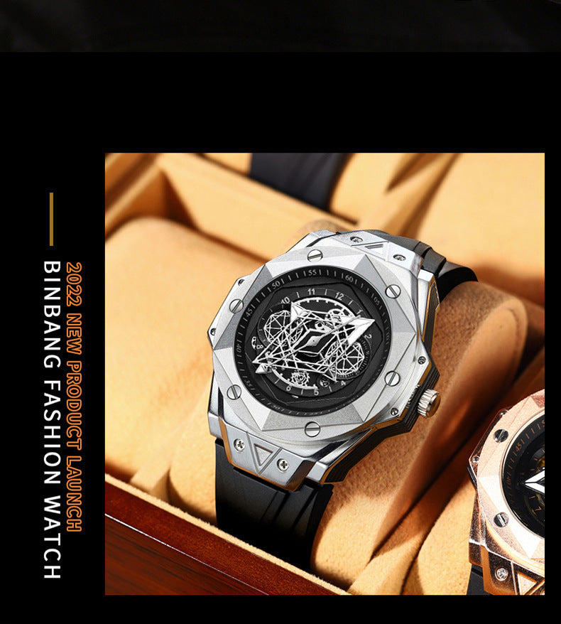 Men’s Waterproof Silicone Quartz Watch