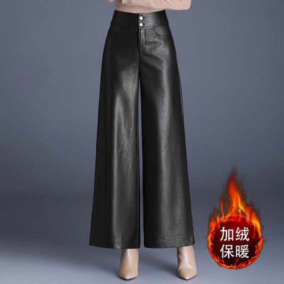 High Waist Thickened Loose Big Leg Straight All-matching Wide Leg Pants For Women