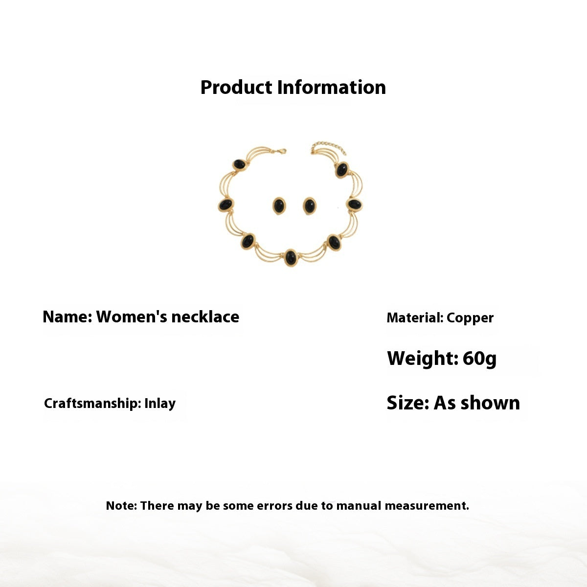 Vintage Gem Inlay Jewelry Set