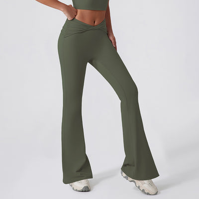 Female Pure Color Tight Hip Lift Quick-drying Casual Sports Trousers